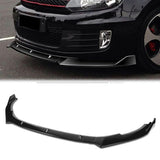 Lip Paraurti Anteriore Nero in Plastica ABS Volkswagen Golf MK6