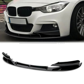 Lip Paraurti Anteriore Nero in Plastica ABS BMW Serie 3 F30, F80 Serie 4 F32 F82 F33 F83