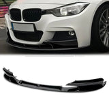 Lip Paraurti Anteriore Nero in Plastica ABS BMW Serie 3 F30, F80 Serie 4 F32 F82 F33 F83