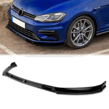 Lip Paraurti Anteriore Nero in Plastica ABS Volkswagen Golf MK7 Facelift