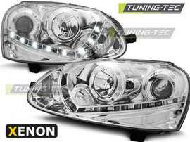 Fari Anteriori Fari Anteriori Xenon DAYLIGHT CHROME per VW GOLF MK5 03-08