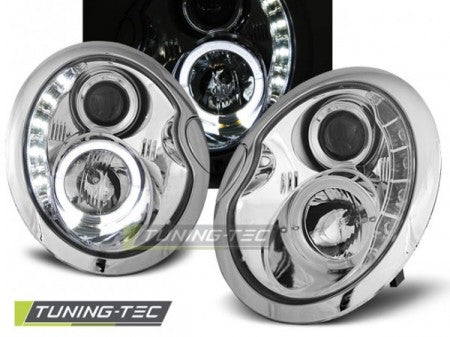 Fari Anteriori DAYLIGHT CHROME per BMW MINI R50 R53 (COOPER) 05.01-10.06