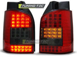Fanali Posteriori LED Rossi SMOKE per VW T5 04.03-09