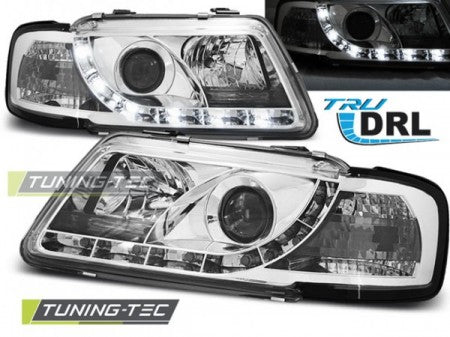 Fari Anteriori TRUE DRL CHROME per AUDI A3 8L 08.96-08.00