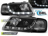 Fari Anteriori TRUE DRL Neri per AUDI A3 8L 08.96-08.00