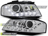 Fari Anteriori DAYLIGHT CHROME per AUDI A3 8P 05.03-03.08