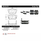 STOPTECH PASTICCHE FRENO POSTERIORI HONDA INTEGRA TYPE R DC2 96-00