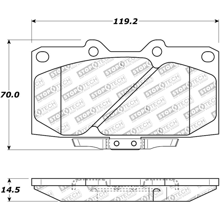 Pasticche Anteriore Stoptech Sport Subaru Impreza GT 2.0 Turbo (GC8) (218HP/160KW) 1992 - 2000