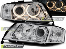 Carica l&#39;immagine nel visualizzatore di Gallery, Fari Anteriori ANGEL EYES CHROME per AUDI A6 C5 05.97-06.01