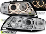 Fari Anteriori ANGEL EYES CHROME per AUDI A6 C5 05.97-06.01