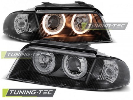 Fari Anteriori ANGEL EYES Neri per AUDI A4 B5 01.99-09.00