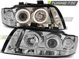 Fari Anteriori ANGEL EYES CHROME per AUDI A4 B6 10.00-10.04