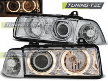 Carica l&#39;immagine nel visualizzatore di Gallery, Fari Anteriori ANGEL EYES CHROME per BMW Serie 3 E36 12.90-08.99