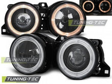 Load image into Gallery viewer, Fari Anteriori ANGEL EYES Neri per BMW Serie 3 E30 11.82-06.94