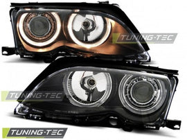 Fari Anteriori ANGEL EYES Neri per BMW Serie 3 E46 09.01-03.05 S/T