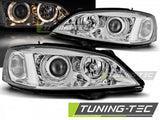 Fari Anteriori per OPEL ASTRA G 09.97-02.04 ANGEL EYES CHROME