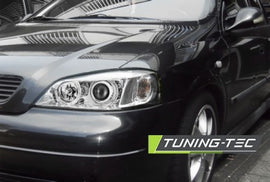 Fari Anteriori per OPEL ASTRA G 09.97-02.04 ANGEL EYES CHROME