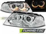 Fari Anteriori ANGEL EYES CHROME per VW PASSAT 3BG B5 FL 09.00-03.05