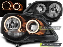 Load image into Gallery viewer, Fari Anteriori ANGEL EYES Neri per VW POLO 9N3 04.05-09