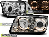 Fari Anteriori ANGEL EYES CHROME per VW BORA 09.98-07.05