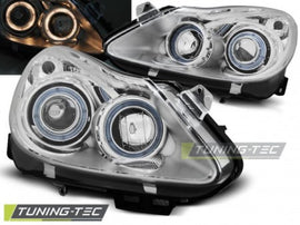 Fari Anteriori per OPEL CORSA D 04.06-11 ANGEL EYES CHROME