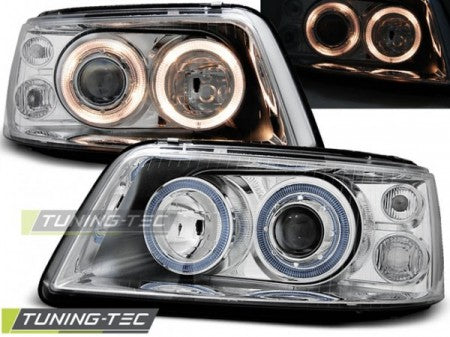 Fari Anteriori ANGEL EYES CHROME per VW T5 04.03-08.09