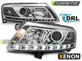 Fari Anteriori XENON TRUE DRL CHROME per AUDI A6 C6 04.04-08