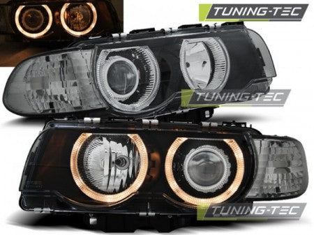 Fari Anteriori ANGEL EYES Neri per BMW Serie 7 E38 09.98-07.01