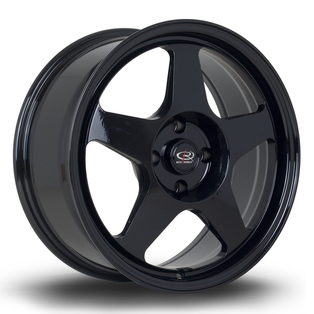 Cerchio in Lega Rota Slipstream 17x7.5 4x108 ET25 Gloss Black