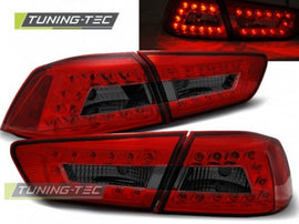 Fanali Posteriori per MITSUBISHI LANCER 8 SEDAN 08-11 Rossi SMOKE LED