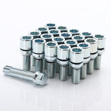 Load image into Gallery viewer, Kit of 20 floating silver wheel bolts 12x1.25 + Wrench