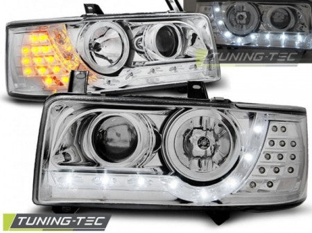 Fari Anteriori DAYLIGHT CHROME per VW T4 90-03.03 TRANSPORTER