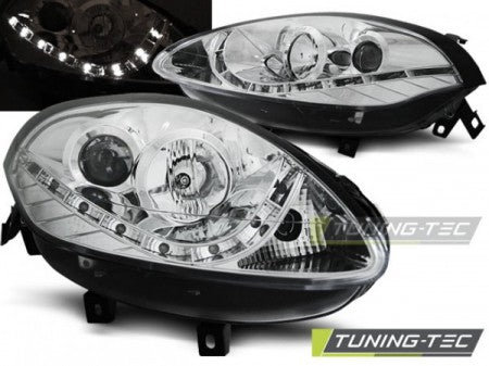 Fari Anteriori per FIAT BRAVO MK2 07-15 DAYLIGHT CHROME