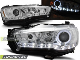 Fari Anteriori per MITSUBISHI LANCER 8 08-16 DAYLIGHT CHROME