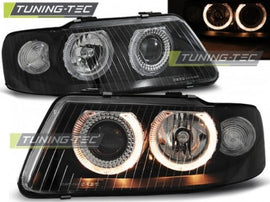 Fari Anteriori ANGEL EYES Neri per AUDI A3 8L 09.00-05.03