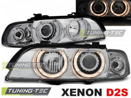 Fari Anteriori XENON ANGEL EYES CHROME per BMW Serie 5 E39 09.95-06.03