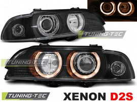 Fari Anteriori XENON ANGEL EYES Neri per BMW Serie 5 E39 09.95-06.03