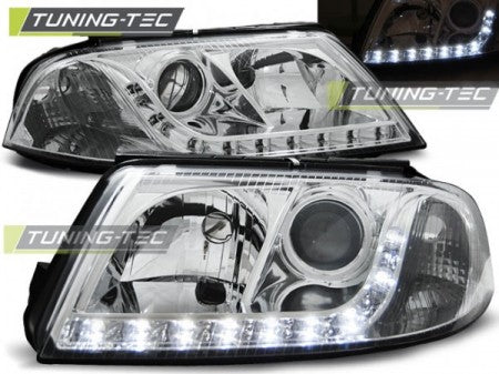 Fari Anteriori DAYLIGHT CHROME per VW PASSAT 3BG B5 FL 09.00-03.05