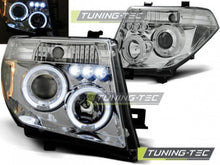 Carica l&#39;immagine nel visualizzatore di Gallery, Fari Anteriori per NISSAN NAVARA D40/PATHFINDER 05-10 ANGEL EYES CHROME