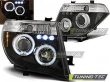 Load image into Gallery viewer, Fari Anteriori per NISSAN NAVARA D40/PATHFINDER 05-10 ANGEL EYES Neri