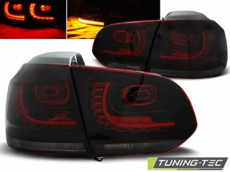 Fanali Posteriori LED Rossi SMOKE per VW GOLF MK6 10.08-12