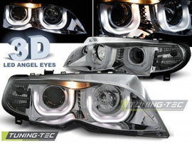 Fari Anteriori ANGEL EYES 3D CHROME per BMW Serie 3 E46 09.01-03.05 S/T