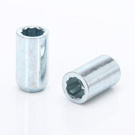 Kit da 20 Lugnuts Dadi Ruota Argento 14x1,50 + Chiave