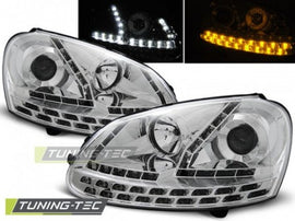 Fari Anteriori DAYLIGHT CHROME per VW GOLF MK5 03-08