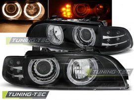 Fari Anteriori ANGEL EYES Neri Indicatori LED BMW Serie 5 E39 09.95-06.03