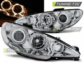 Fari Anteriori per PEUGEOT 206 02-ANGEL EYES CHROME