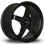 Cerchio in Lega Rota GTR 19x9 5x108 ET42 Flat Black