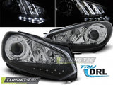 Fari Anteriori TRUE DRL Neri per VW GOLF MK6 10.08- 12