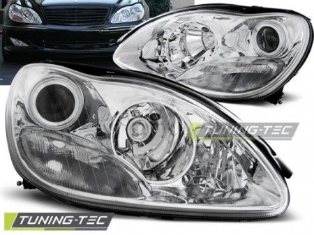 Fari Anteriori CHROME per MERCEDES Classe S W220 09.98-05.05