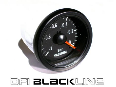 DFI Blackline Universal Manometro da 52mm - Vacuum (Bar)